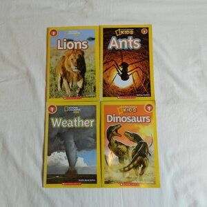 Book Bundle National Geographic Kids Level 1 Dinosaurs Ants Weather Lions